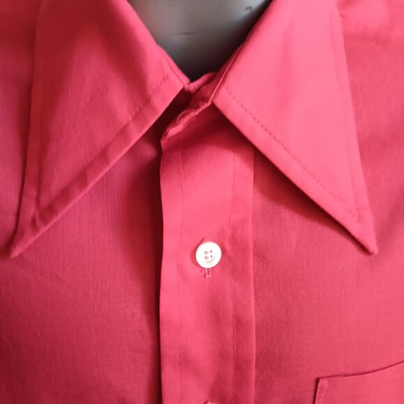 Men's Medium Shirt Vintage 1970s Campus New Breed Tapered Fit 15-15.5 USA Mod - Picture 4 of 6